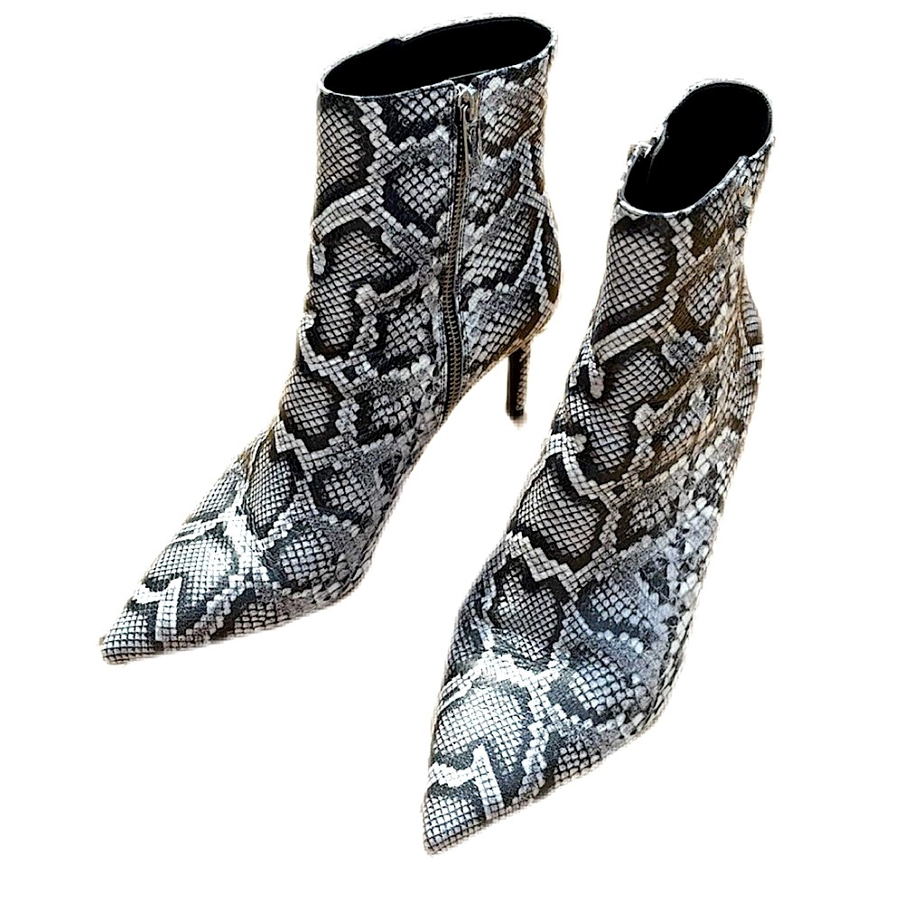 MICHAEL KORS ALINA FLEX Snake Embossed Leather Ankle Boot - Picture 3 of 8